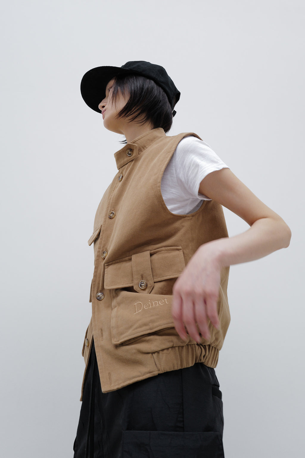 Deinet - Deinet Multi Pocket Cotton Vest (Beige) product image 8 | TRAB K-Fashion Australia