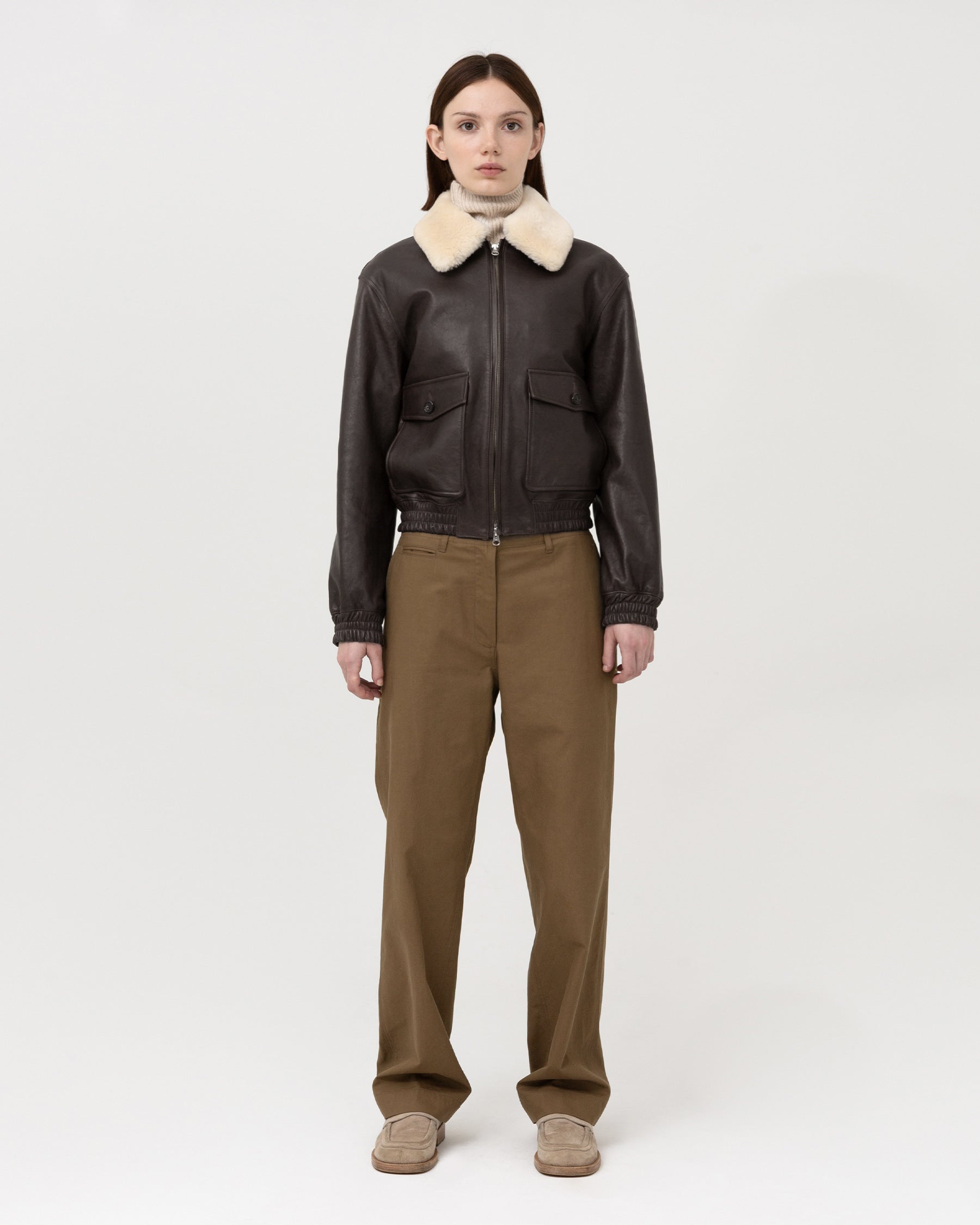 Brownyard - A-2 Leather Jacket (Brown) product image 1 | TRAB K-Fashion Australia