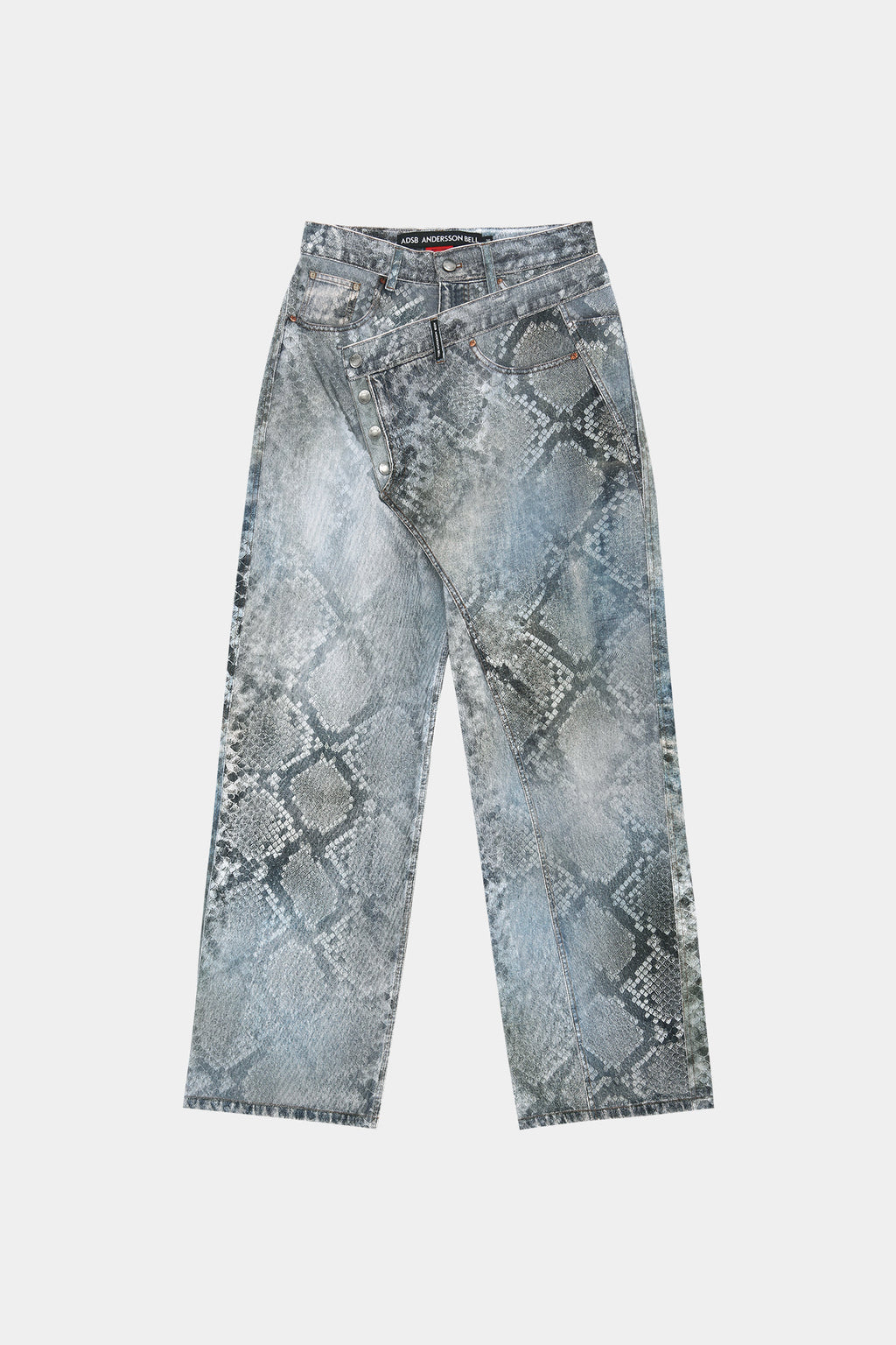 Andersson Bell - Python Fade Denim Printed Overlay Jeans (Blue) product image 8 | TRAB K-Fashion Australia
