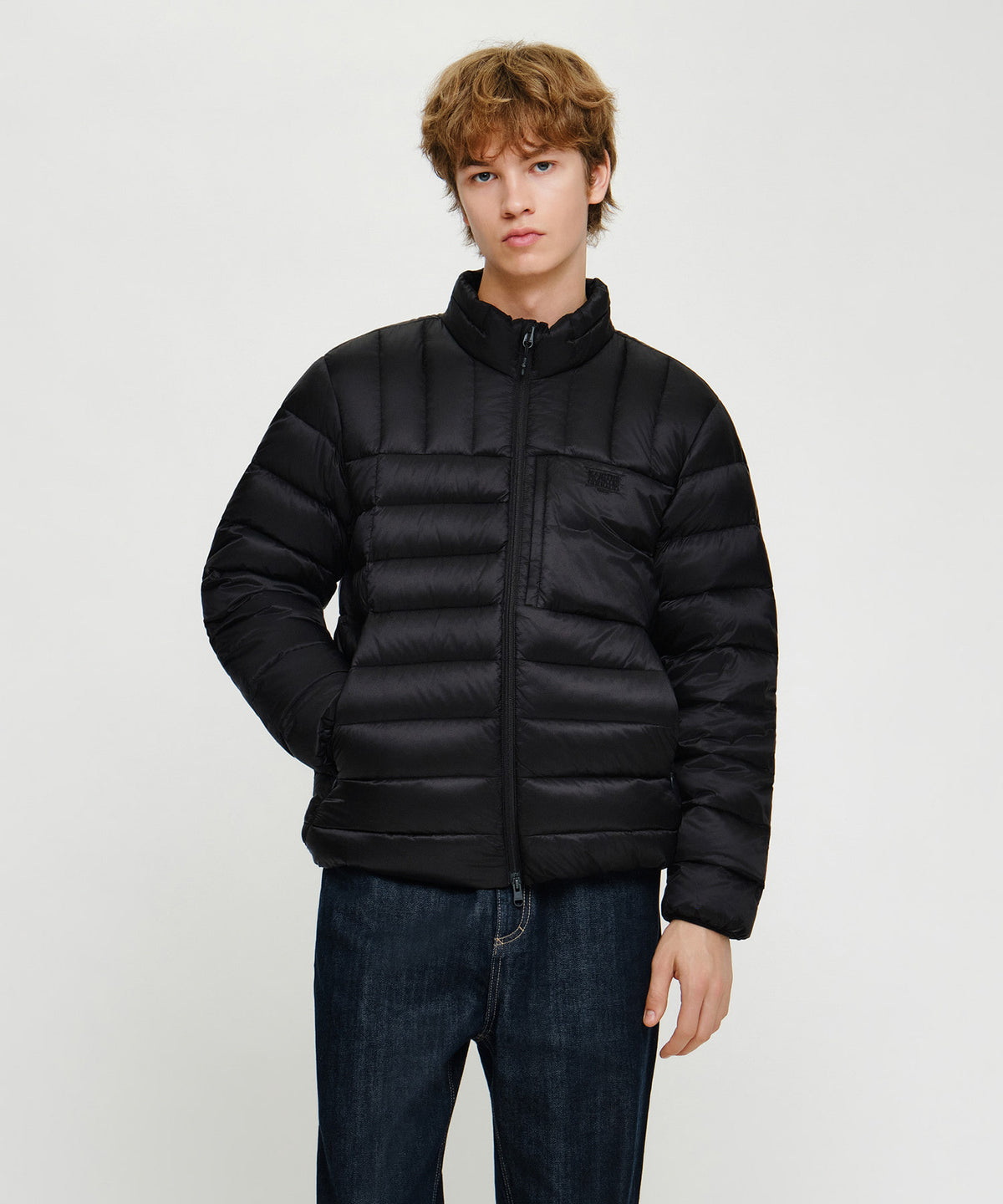 Marithe & Francois Girbaud - High Neck Lightweight Down Jacket (Black) product image 1 | TRAB K-Fashion Australia