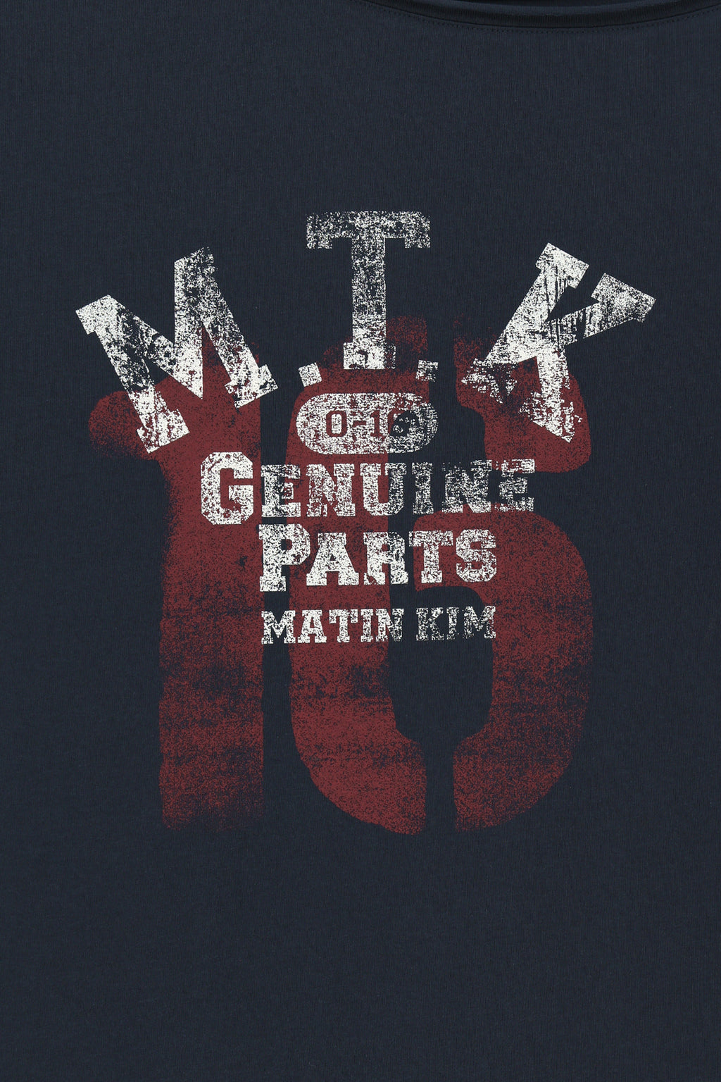 Matin Kim - Mtk 16 Graffiti Logo Asymmetric Top (Navy) product image 5 | TRAB K-Fashion Australia
