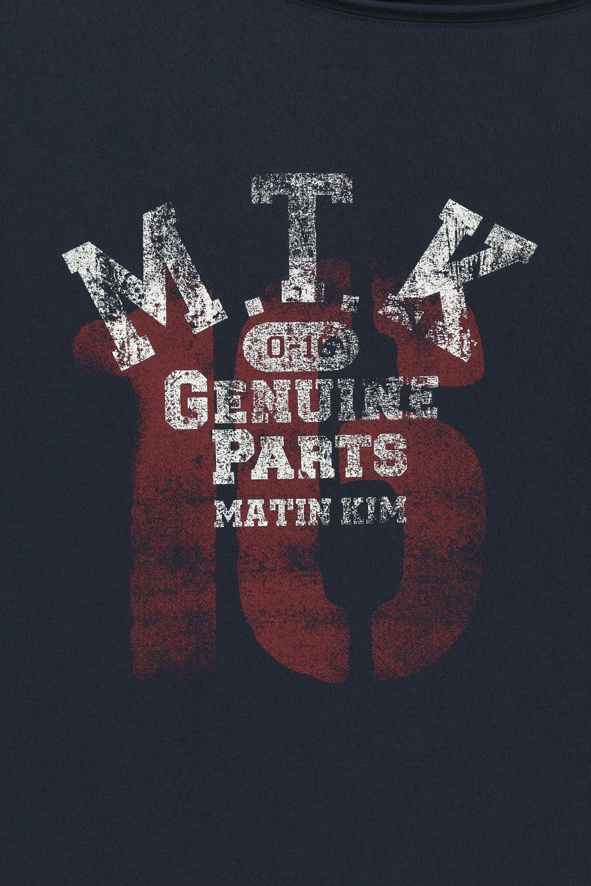 Matin Kim - Mtk 16 Graffiti Logo Asymmetric Top (Navy) product image 5 | TRAB K-Fashion Australia