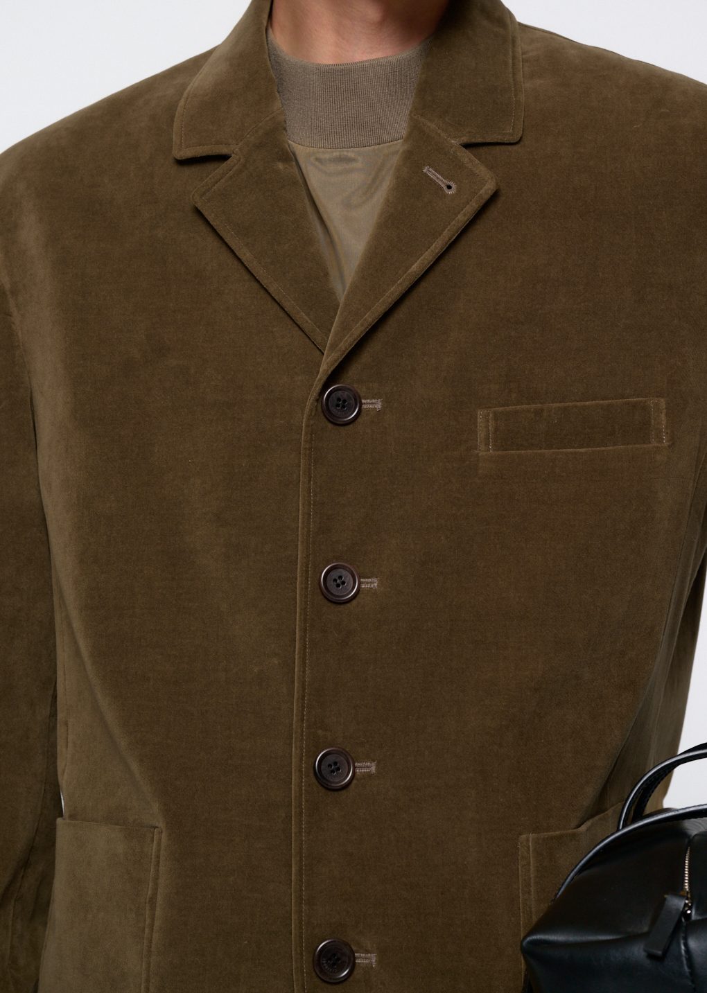 Amomento - Velvet oversized jacket (Khaki) product image 6 | TRAB K-Fashion Australia