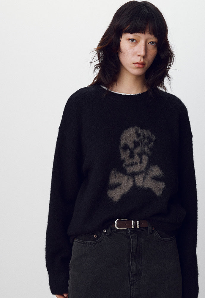 Tonywack - Brushed Alpaca Cranial Bone Sweater (Black) product image 3 | TRAB K-Fashion Australia