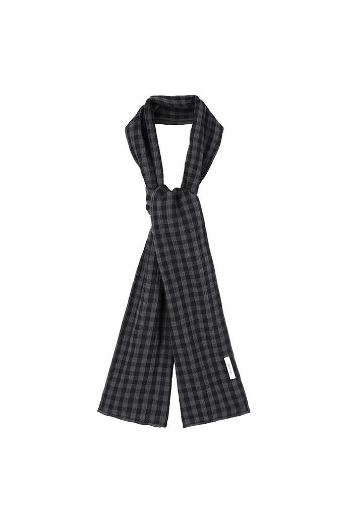 Art if acts - Double Sided Check Scarf (Black/Grey) product image 4 | TRAB K-Fashion Australia