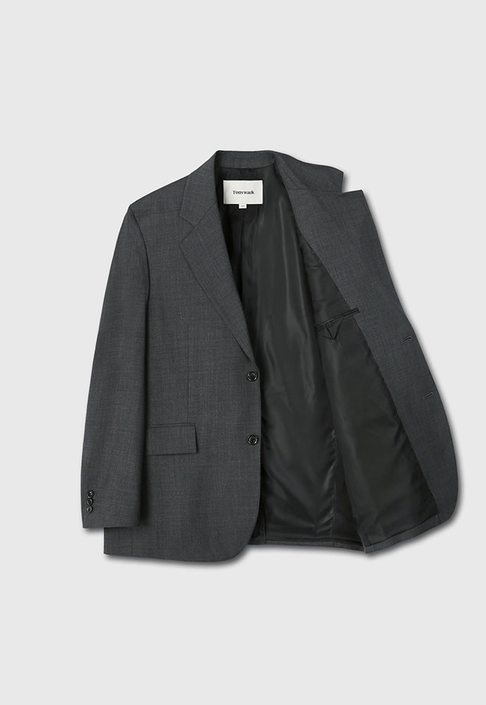 Tonywack - Relaxed Fit Tailored Blazer (Grey) product image 8 | TRAB K-Fashion Australia