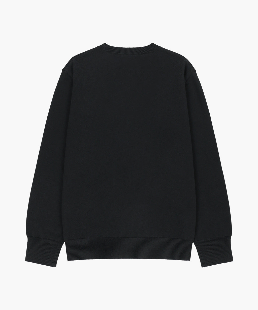 Marithe & Francois Girbaud - Micro Classic Logo V-neck Knit (Black) product image 6 | TRAB K-Fashion Australia