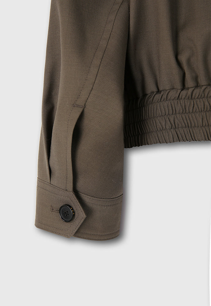 Tonywack - Tropical Wool Harrington Jacket (Dark Olive) product image 14 | TRAB K-Fashion Australia