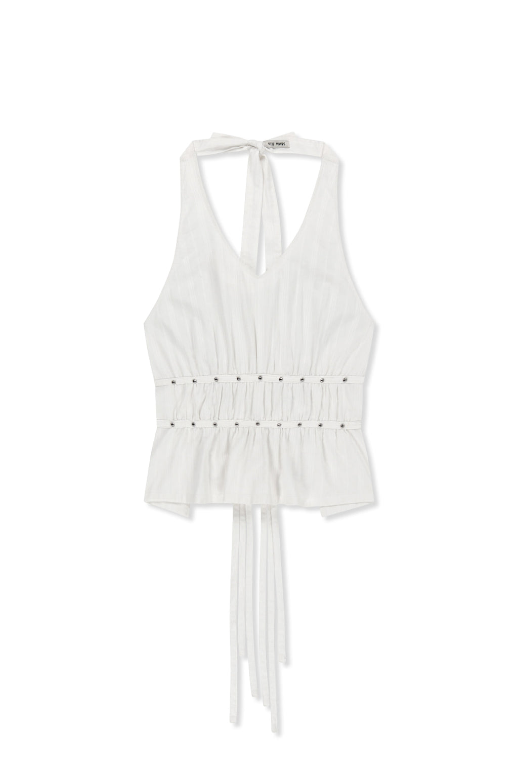 Matin Kim - Halter Neck Shirring Blouse (White) product image 1 | TRAB K-Fashion Australia