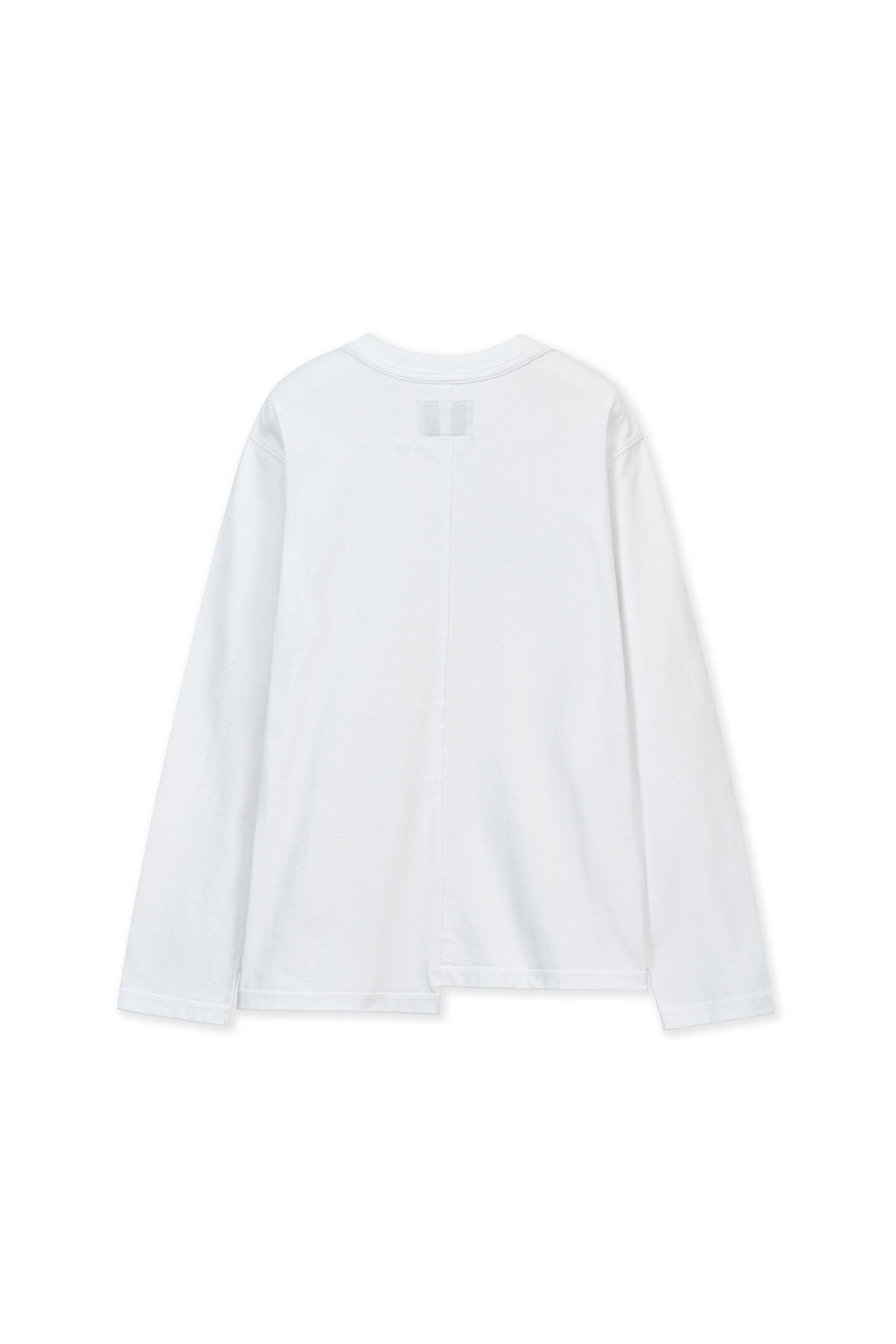 Matin Kim - Asymmetric Logo Top (White) product image 3 | TRAB K-Fashion Australia