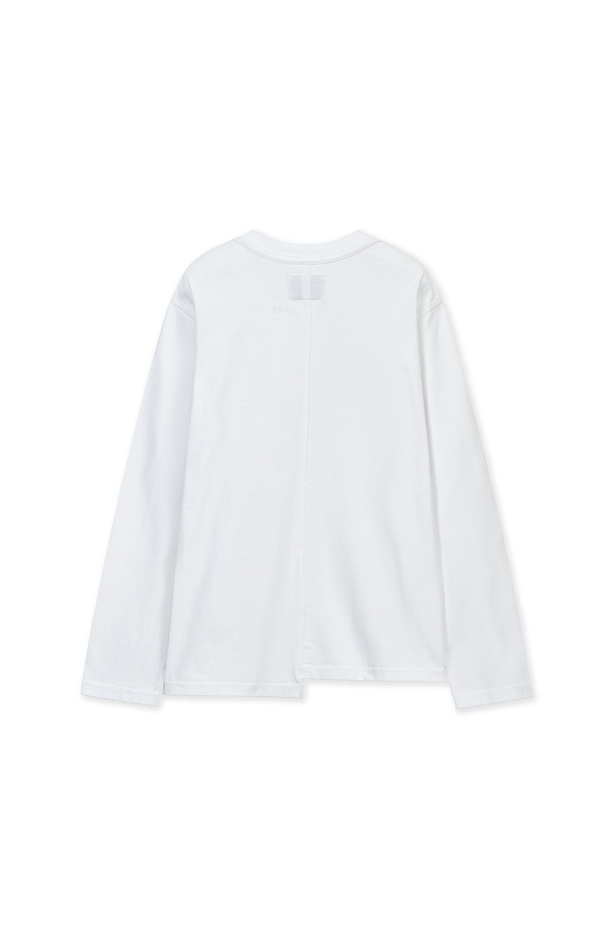 Matin Kim - Asymmetric Logo Top (White) product image 3 | TRAB K-Fashion Australia