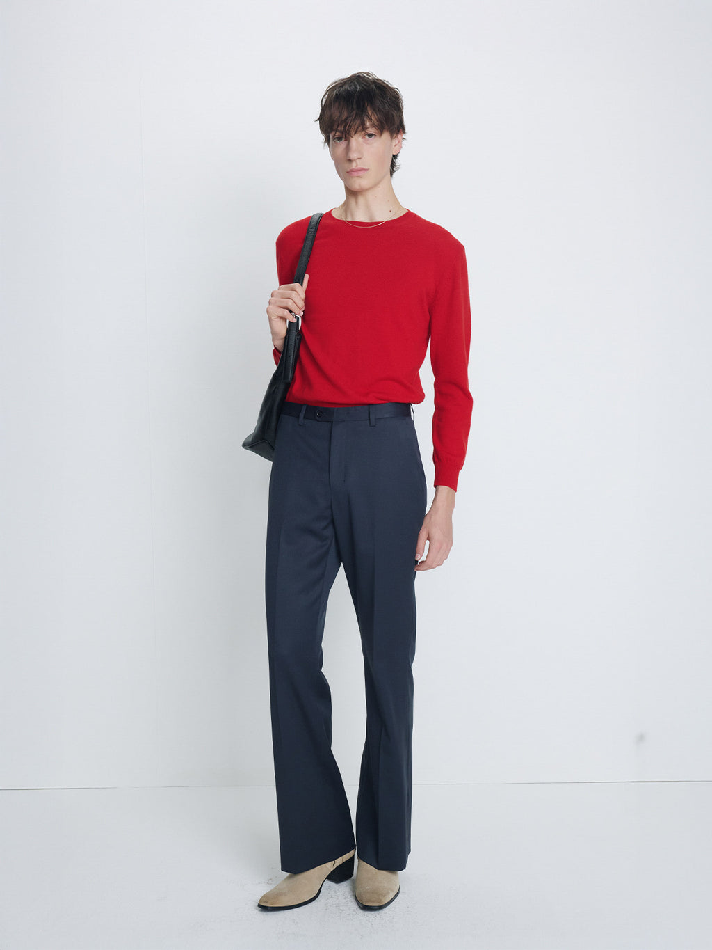 Tonywack - Super Fine Merino Wool Crew-Neck Knit (Red) product image 1 | TRAB K-Fashion Australia