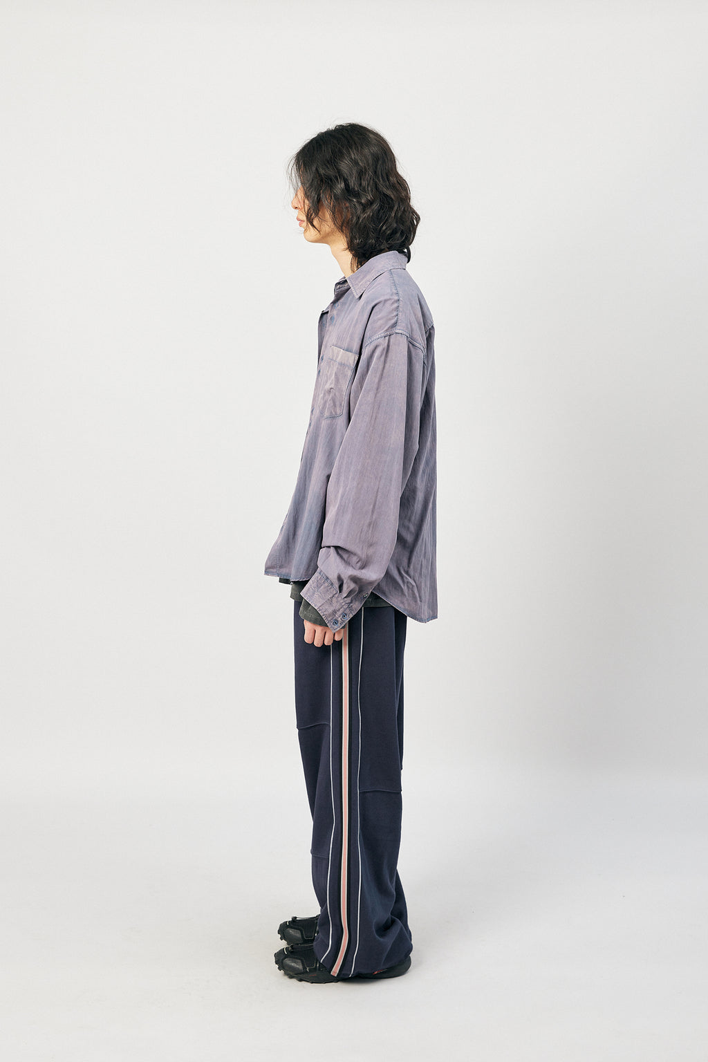 Hatchingroom - Wide Track Sweat Pants Washed (Navy) product image 4 | TRAB K-Fashion Australia