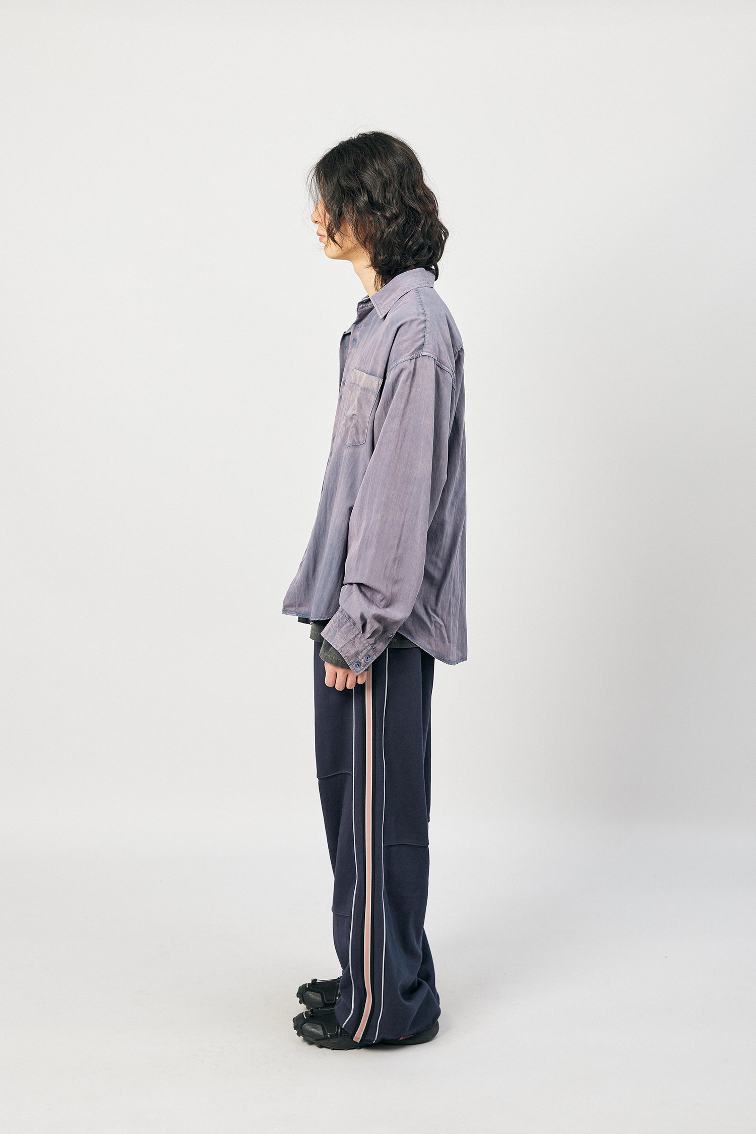 Hatchingroom - Wide Track Sweat Pants Washed (Navy) product image 4 | TRAB K-Fashion Australia
