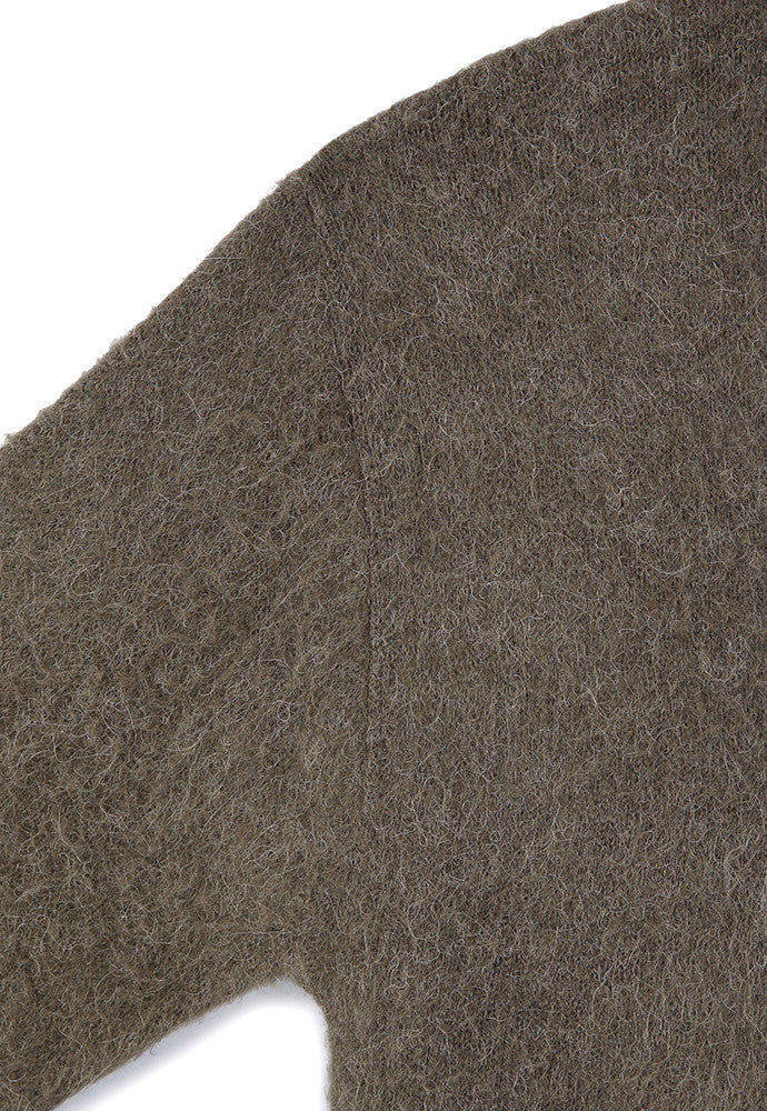 Art if acts - Alpaca Round Neck Cardigan (Mud) product image 9 | TRAB K-Fashion Australia
