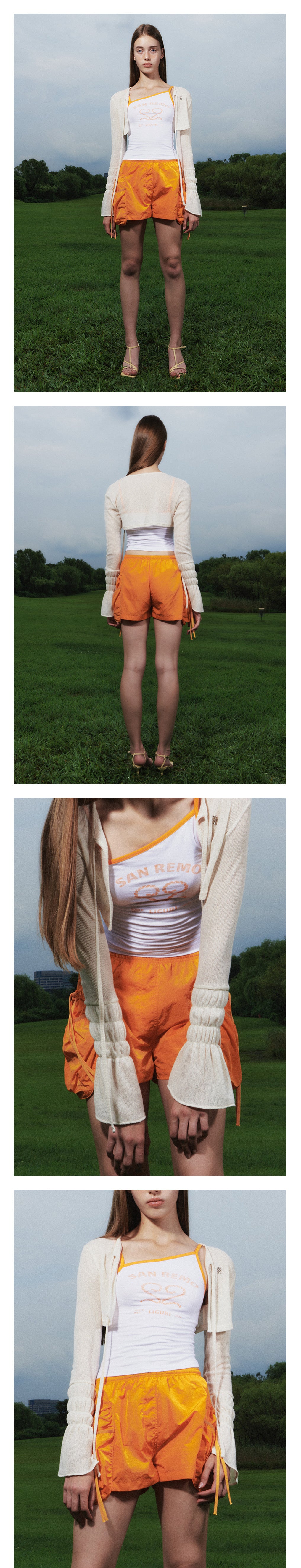 Kijun - Sanremo Tank Top (Off-White Orange) product image 1 | TRAB K-Fashion Australia