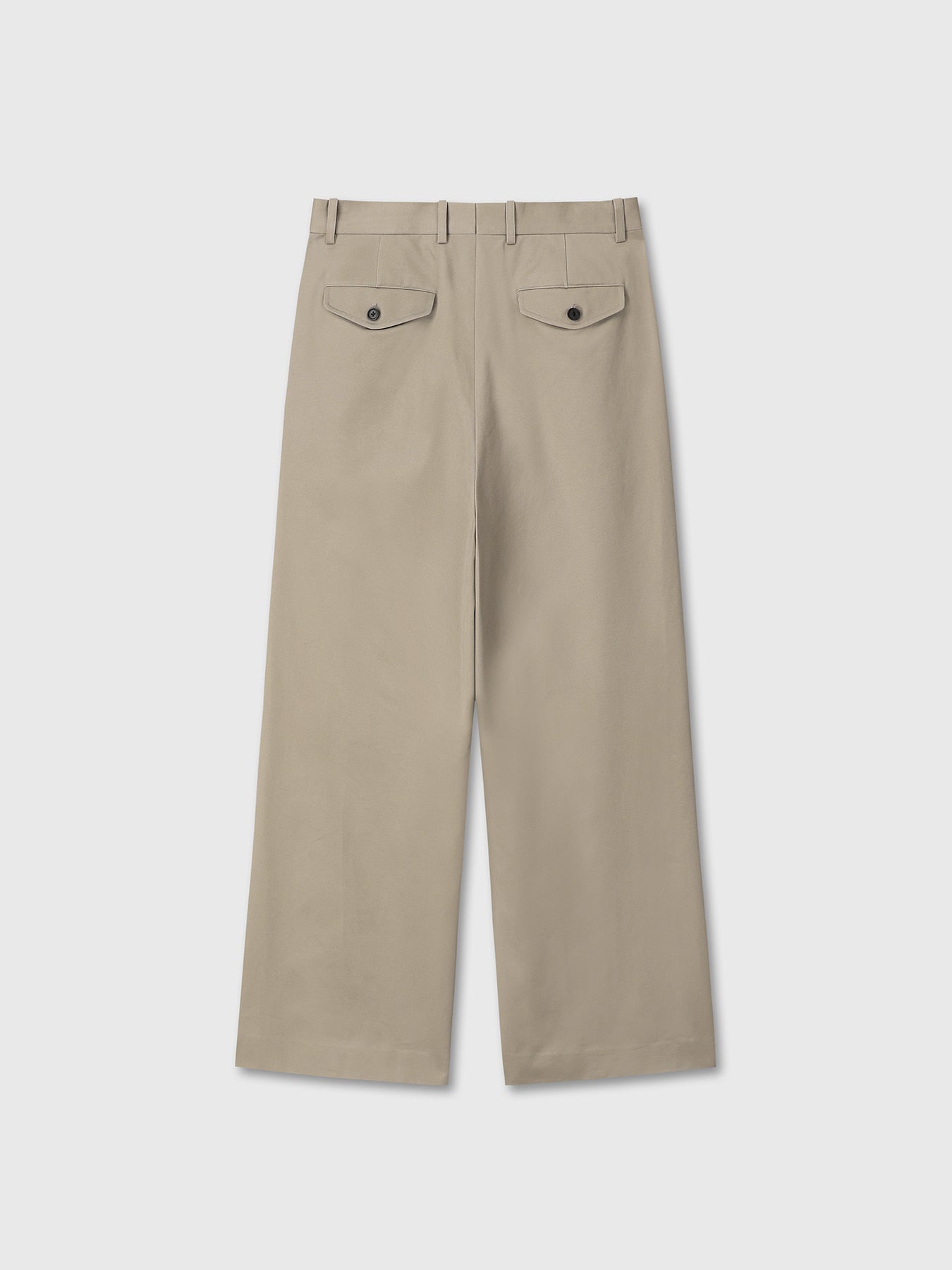 Tonywack - Cotton-Drill Wide Leg Pleated Trousers (Beige) product image 8 | TRAB K-Fashion Australia
