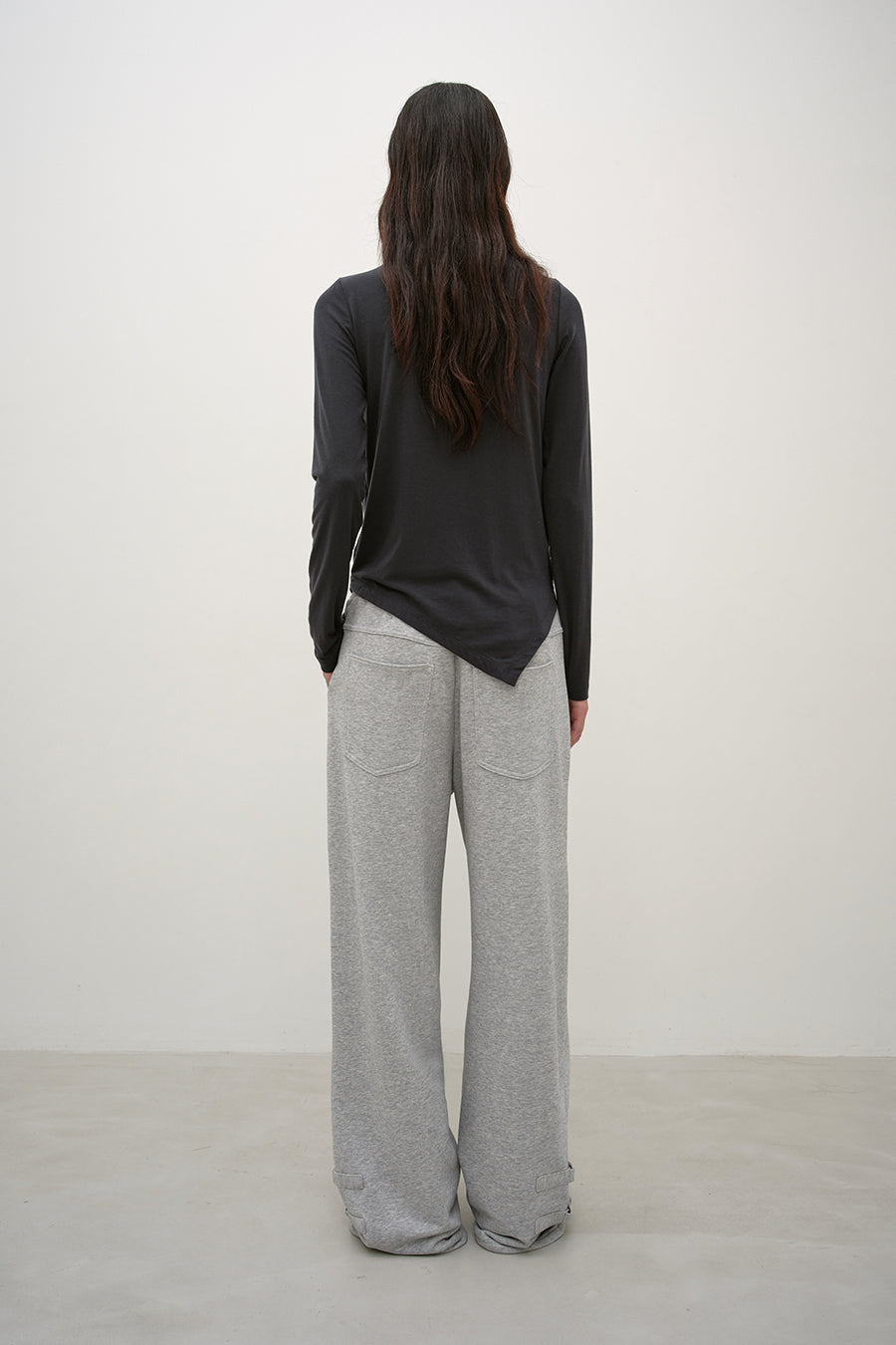 Insilence - Belted Strap Sweat Pants (Melange Grey) product image 5 | TRAB K-Fashion Australia