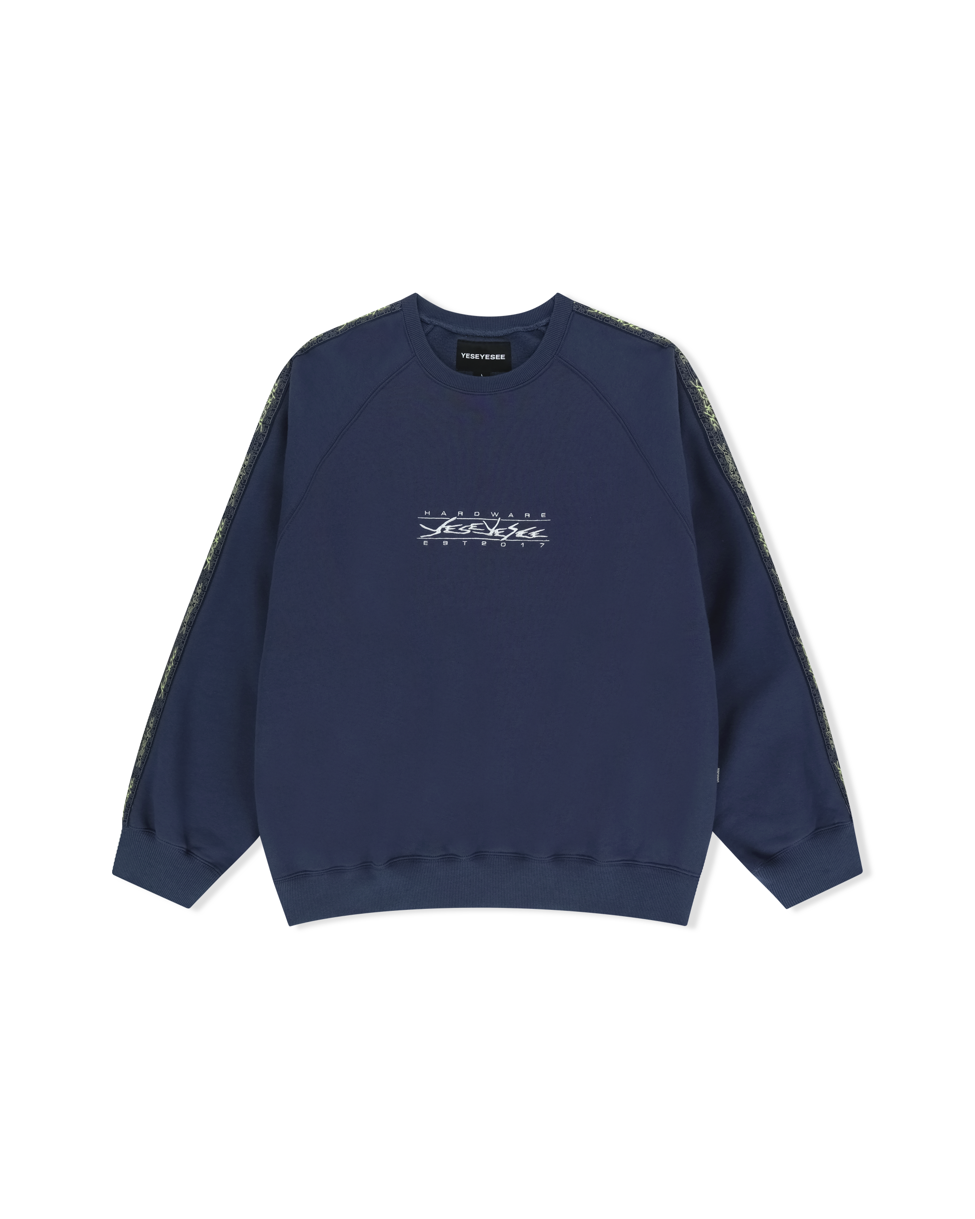 yeseyesee - Y.E.S Taped Sweatshirt (Light Navy) product image 1 | TRAB K-Fashion Australia