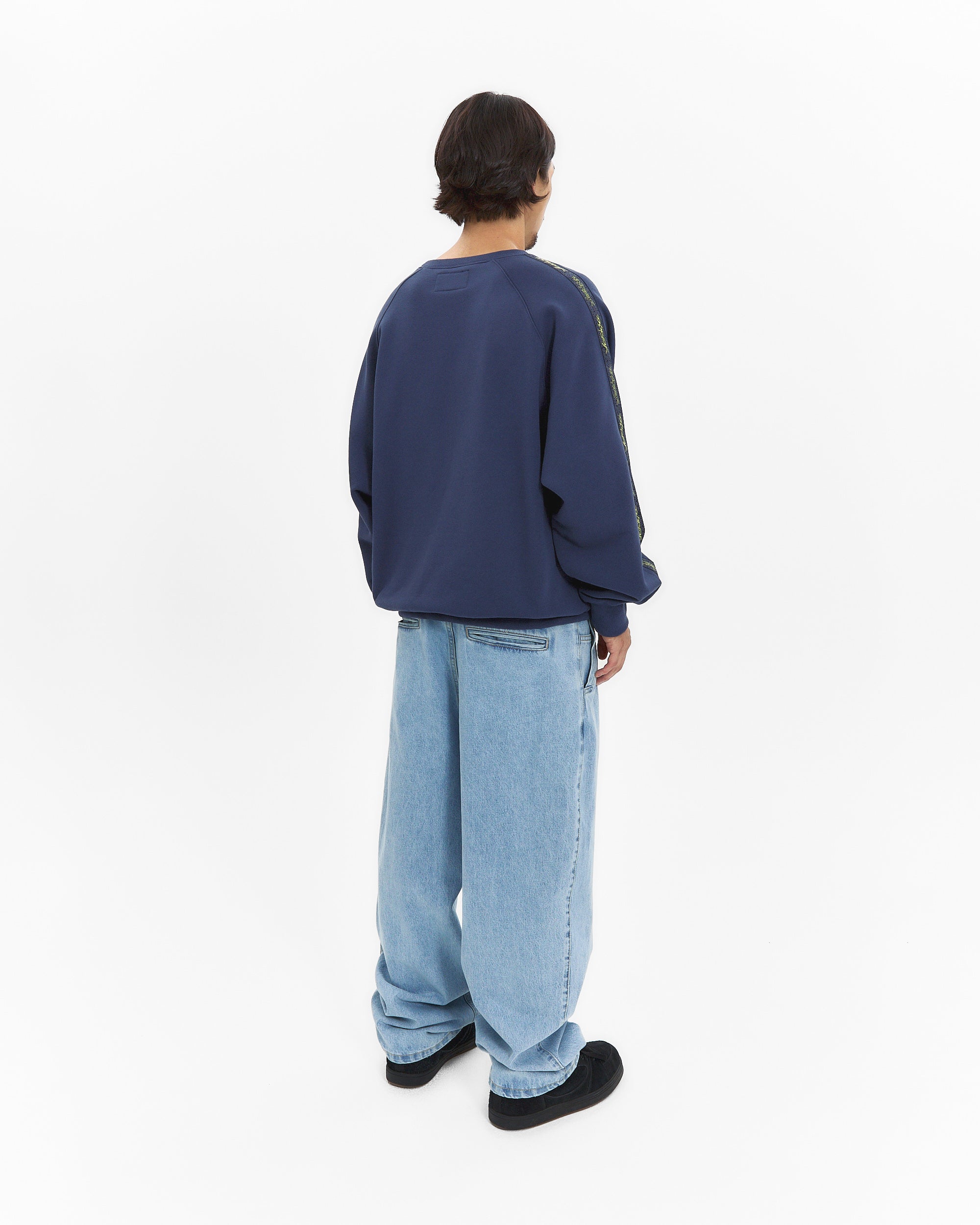 yeseyesee - Y.E.S Taped Sweatshirt (Light Navy) product image 9 | TRAB K-Fashion Australia