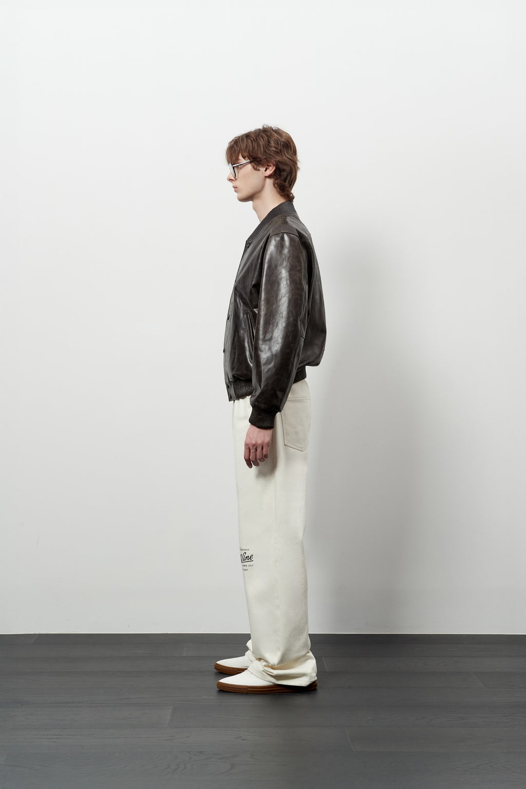 Stu - Stamped Lamb Skin Leather Jacket (Brown) product image 3 | TRAB K-Fashion Australia