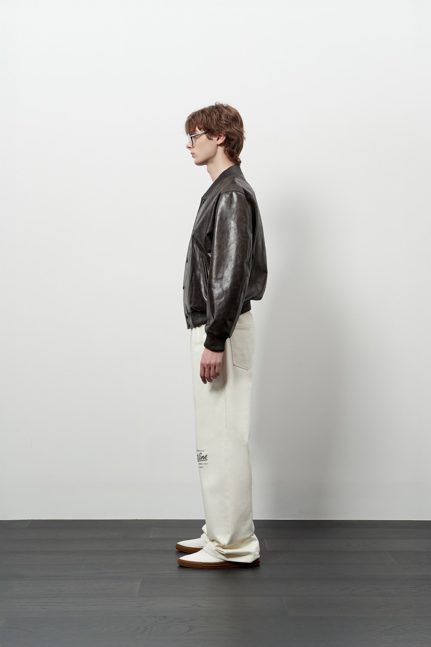 Stu - Stamped Lamb Skin Leather Jacket (Brown) product image 3 | TRAB K-Fashion Australia