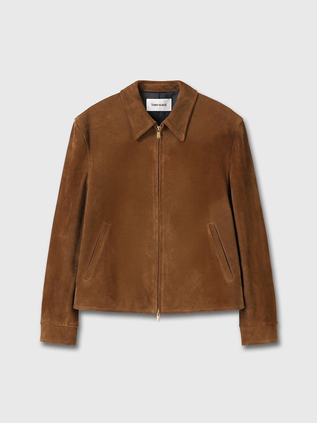 Tonywack - Goat Suede Buckle Zip Jacket (Camel Brown) product image 10 | TRAB K-Fashion Australia