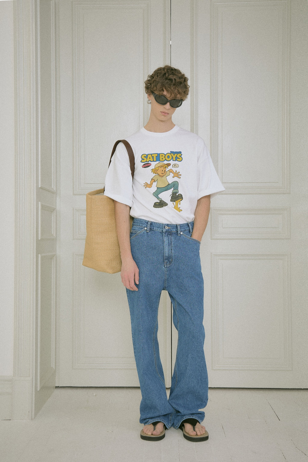 Stu - Stripe Denim Pants Mid (Blue) product image 7 | TRAB K-Fashion Australia