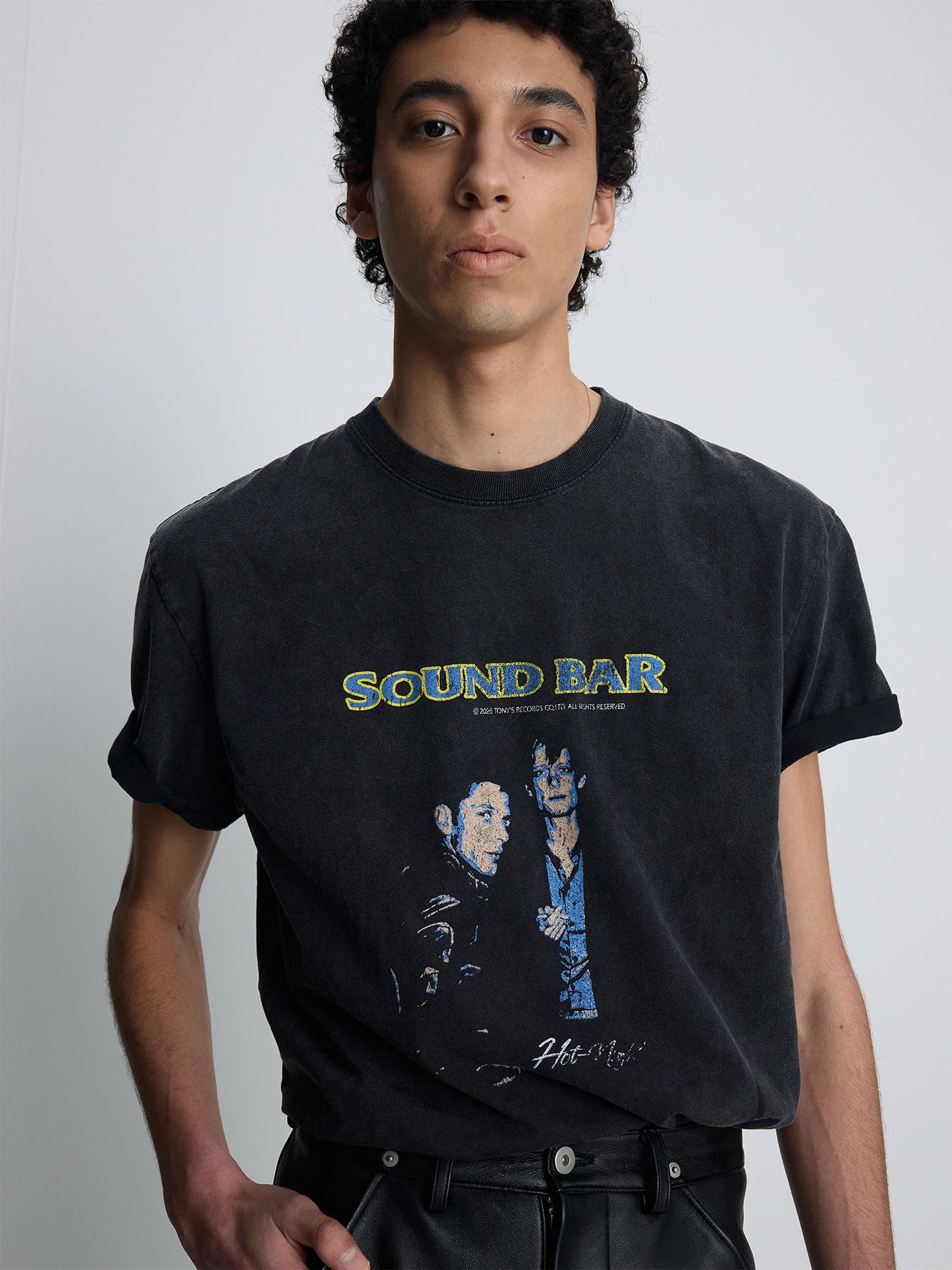 Tonywack - Garment-Dyed Sound Bar T-Shirt (Faded Carbon) product image 7 | TRAB K-Fashion Australia