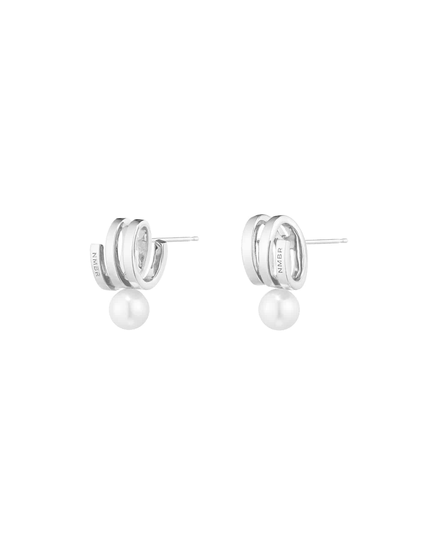 Numbering - Flat Coil with Pearl Earrings #4107 product image 7 | TRAB K-Fashion Australia