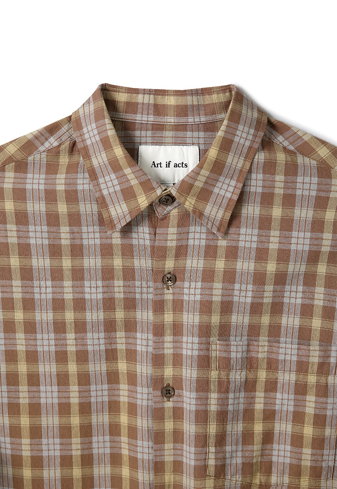 Art if acts - French Check Shirt (Brown/Blue) product image 7 | TRAB K-Fashion Australia