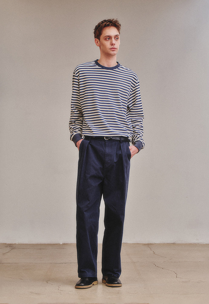 Art if acts - One Tuck Chino Pants (Dark Navy) product image 3 | TRAB K-Fashion Australia
