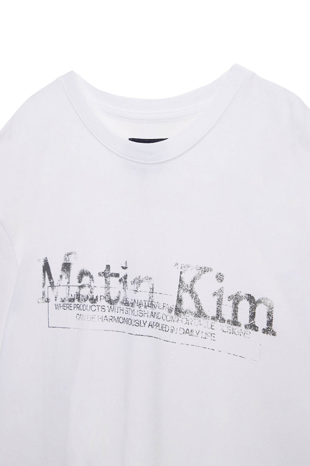 Matin Kim - Stamp Logo Graphic Oversize Top (White) product image 3 | TRAB K-Fashion Australia