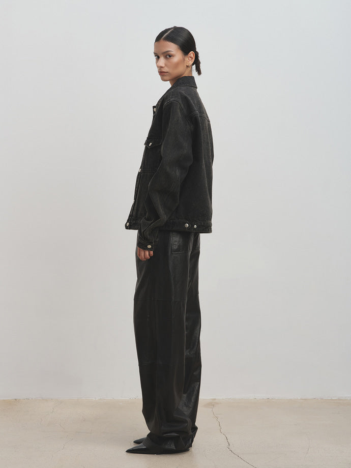 Tonywack - Double Pocket Burnt Denim Blouson (Burnt Brown) product image 2 | TRAB K-Fashion Australia