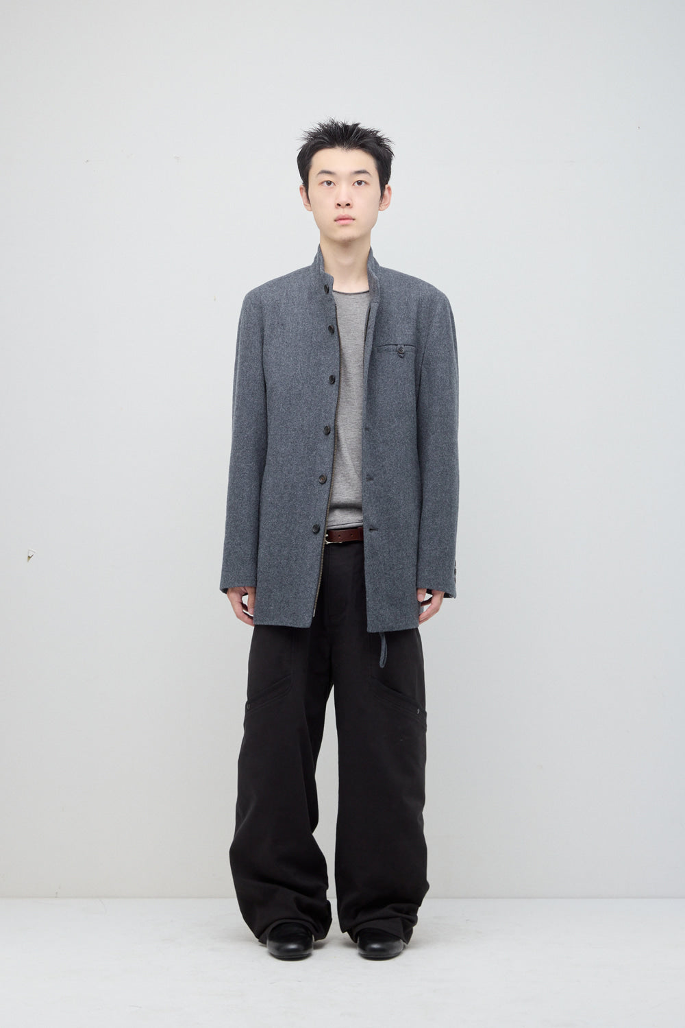 Hatchingroom - Stand Collar Coat (Charcoal) product image 3 | TRAB K-Fashion Australia