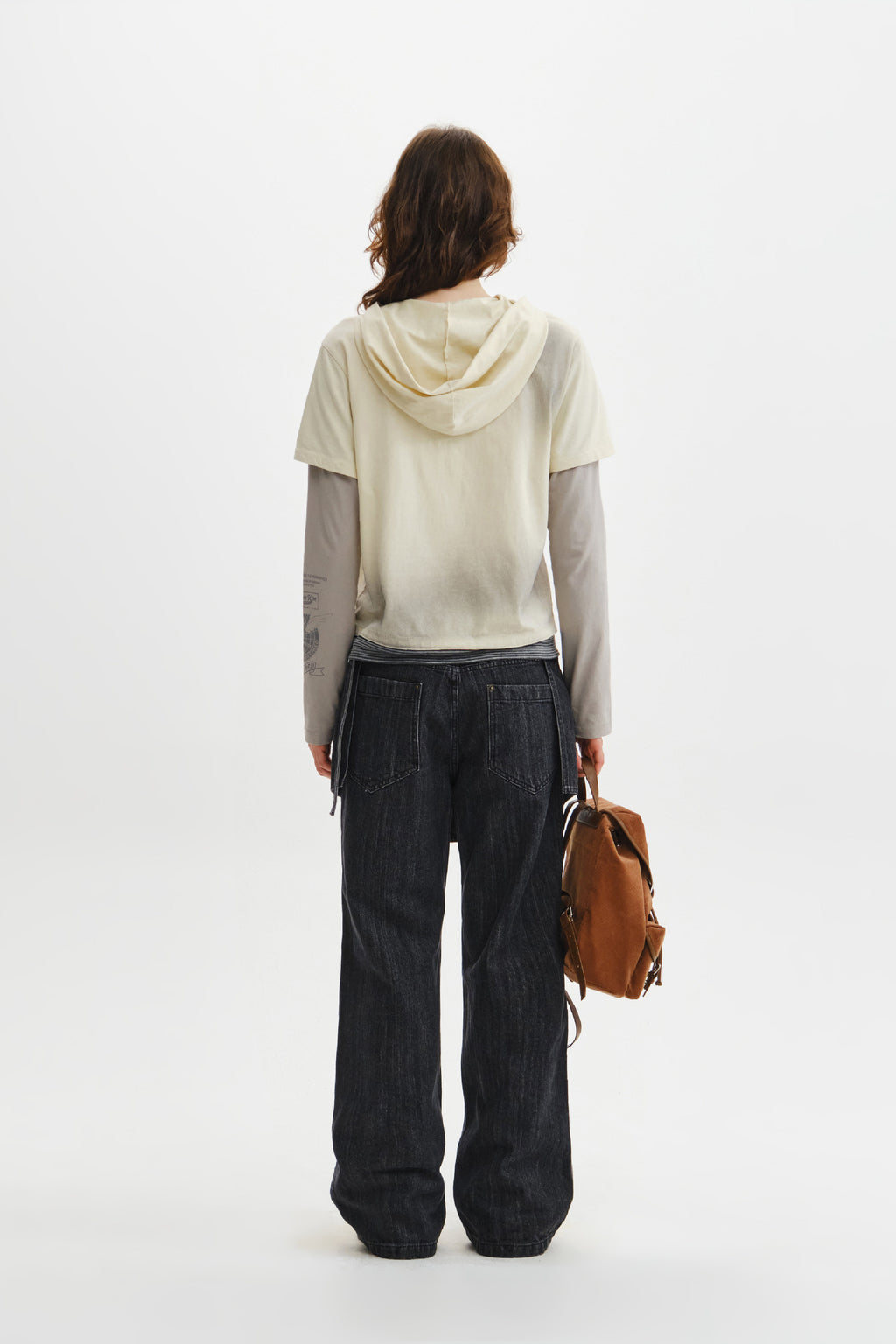 Matin Kim - Apron Layered Denim Pants (Black) product image 9 | TRAB K-Fashion Australia