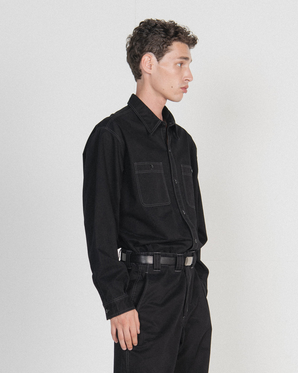 Brownyard - Washed Work Shirt (Black) product image 2 | TRAB K-Fashion Australia