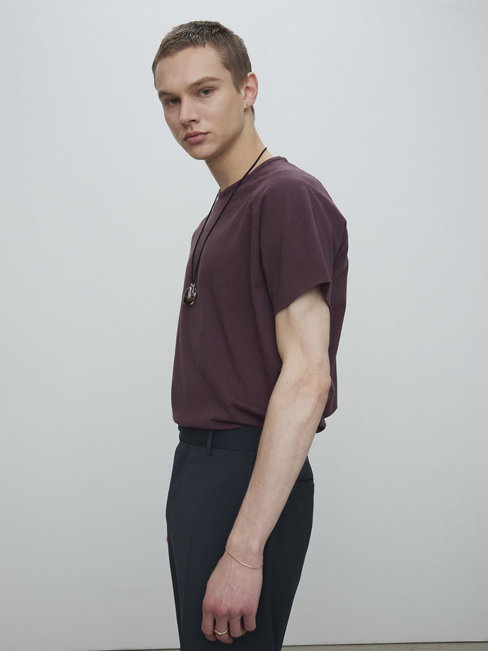 Tonywack - Raw Edge Washed T-Shirt (Burgundy) product image 5 | TRAB K-Fashion Australia