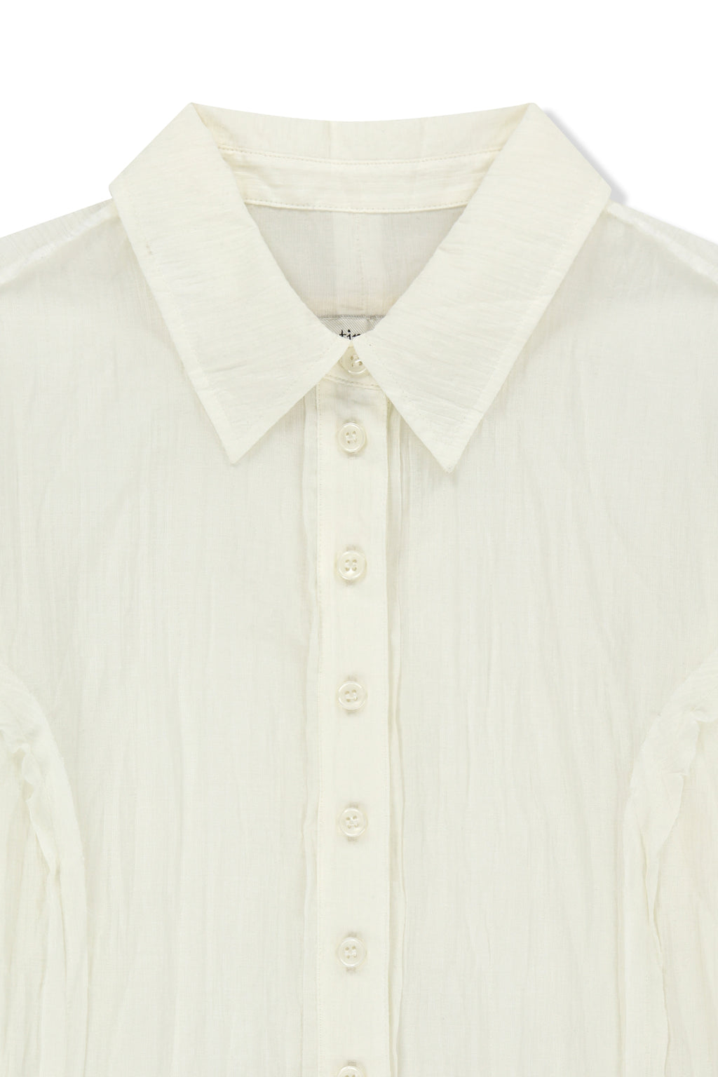 Matin Kim - Raw Edge Crinkle Blouse (Cream) product image 3 | TRAB K-Fashion Australia
