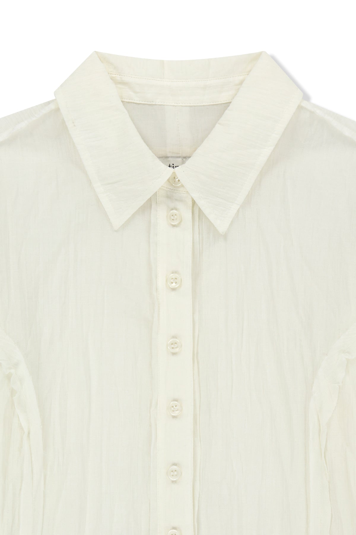 Matin Kim - Raw Edge Crinkle Blouse (Cream) product image 3 | TRAB K-Fashion Australia