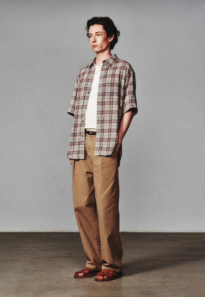 Art if acts - Vintage Check Half Shirt (Jade) product image 3 | TRAB K-Fashion Australia