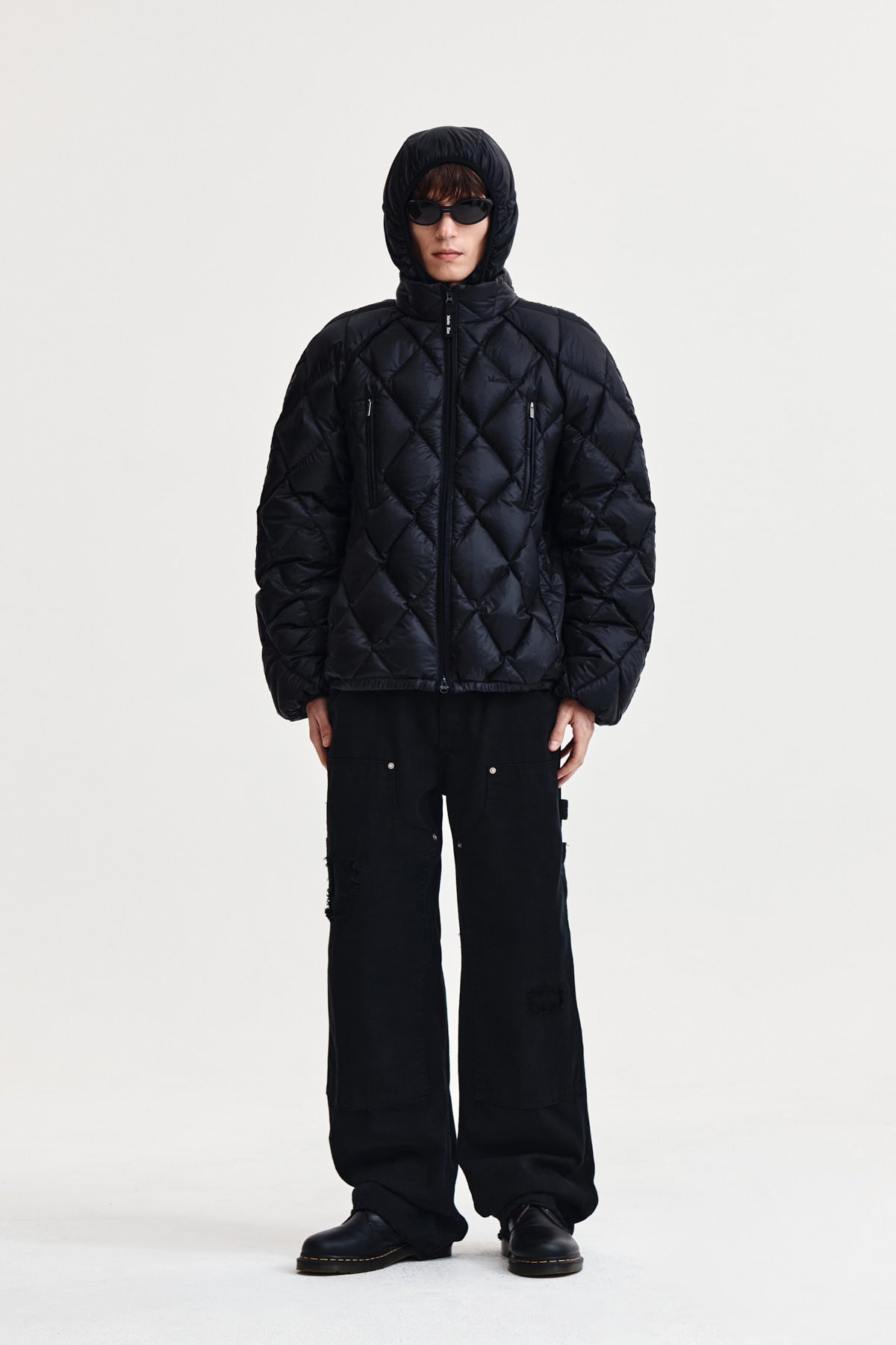 Matin Kim - Quilting Hoody Lightweight Jumper (down Blended) (Black) product image 14 | TRAB K-Fashion Australia