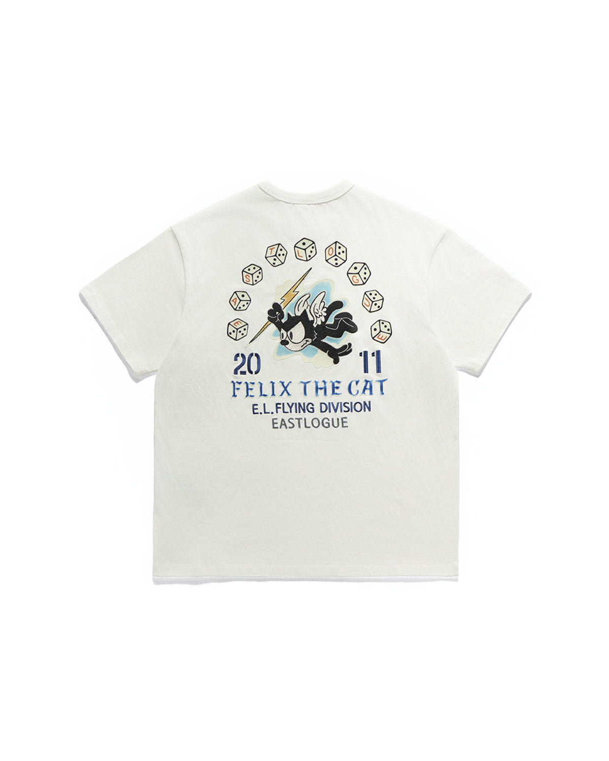 Eastlogue - Felix Flying Division Embroidered T-shirts (Off White) product image 1 | TRAB K-Fashion Australia