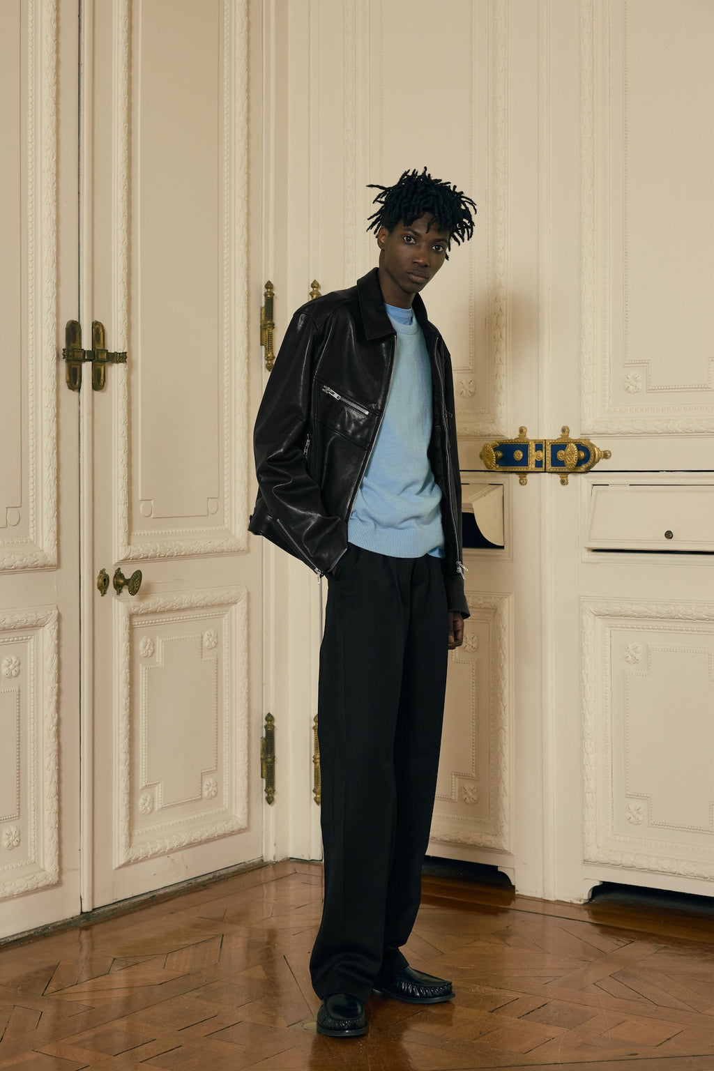 STU - Lambskin Zipper Leather Jacket (Black) product image 13 | TRAB K-Fashion Australia
