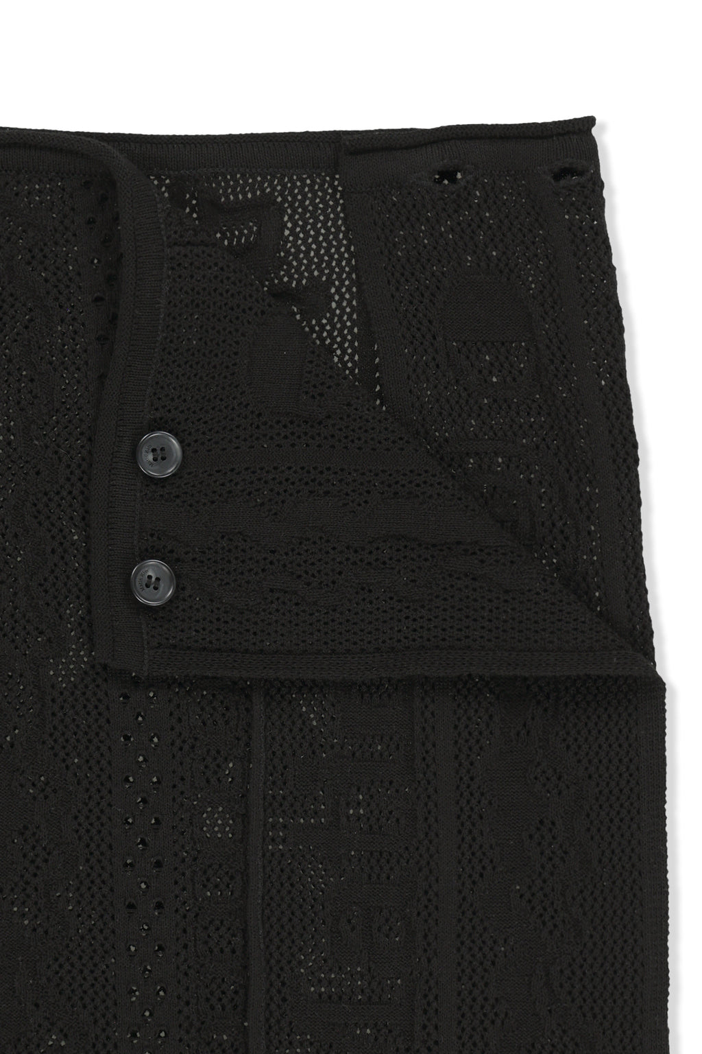 Matin Kim - Mesh Logo Wrap Mini Skirt (Black) product image 3 | TRAB K-Fashion Australia