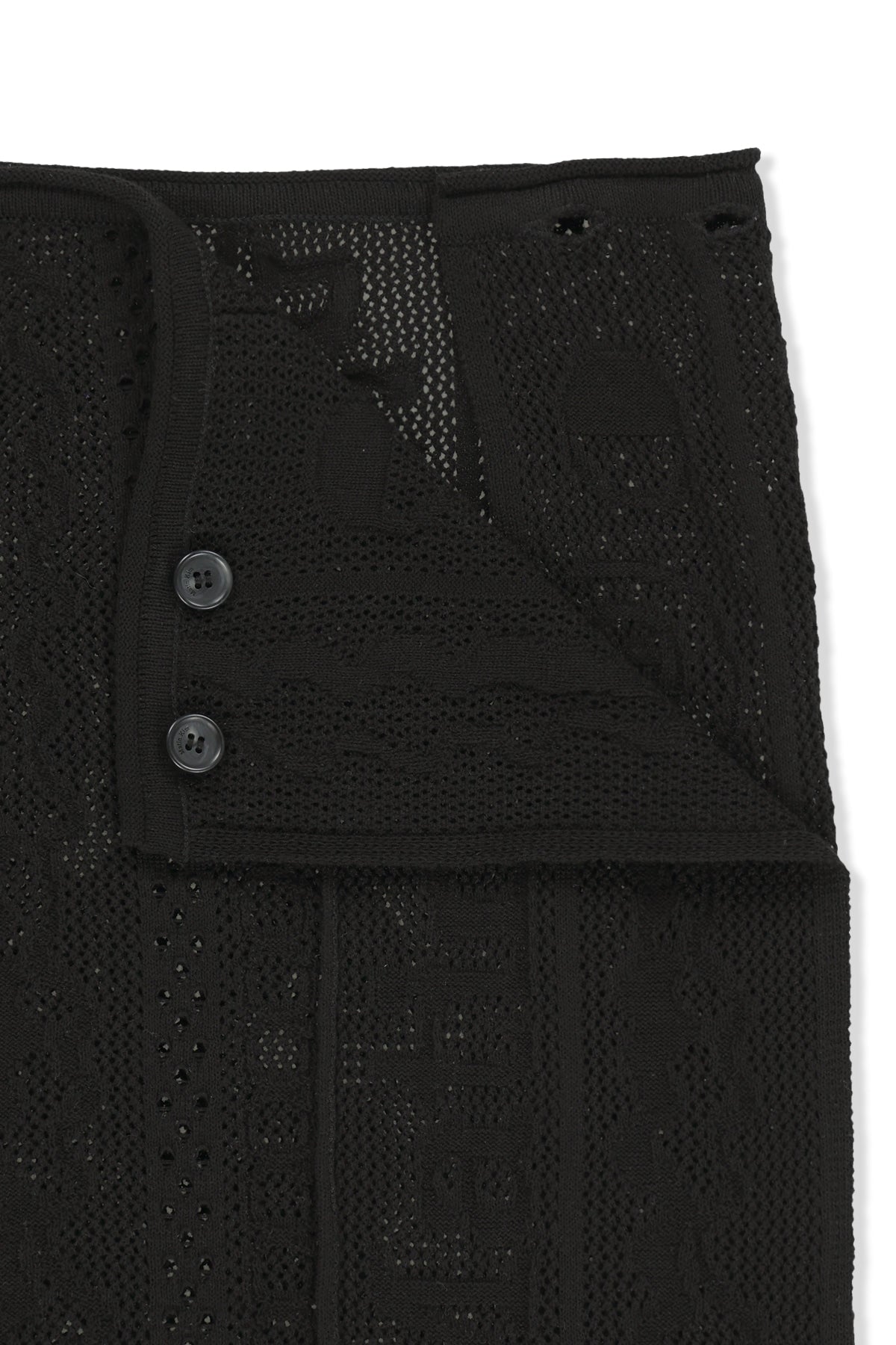 Matin Kim - Mesh Logo Wrap Mini Skirt (Black) product image 3 | TRAB K-Fashion Australia