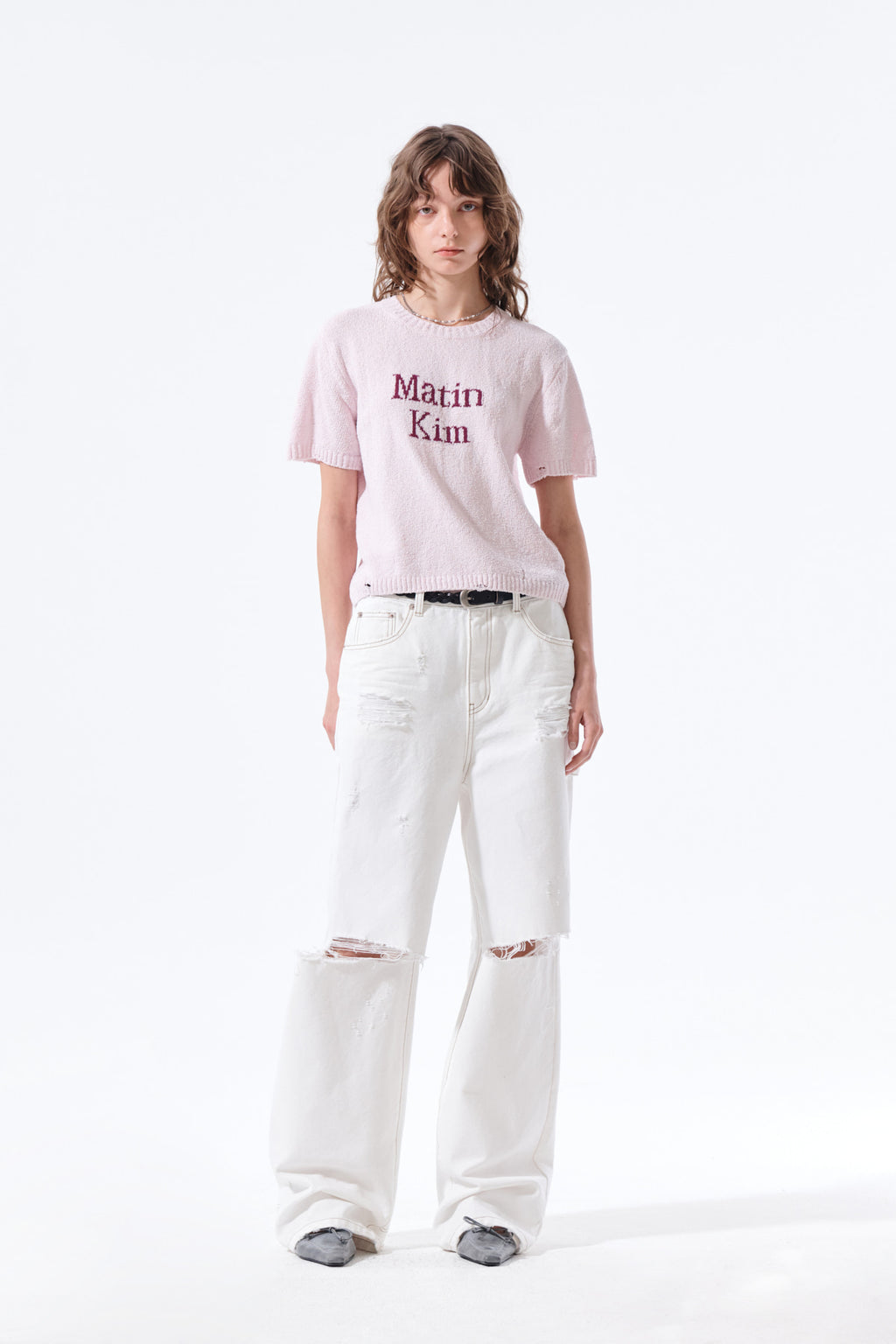 Matin Kim - [Pre-Order – Ships June 17] Half Sleeve Logo Pullover (Pink) product image 9 | TRAB K-Fashion Australia