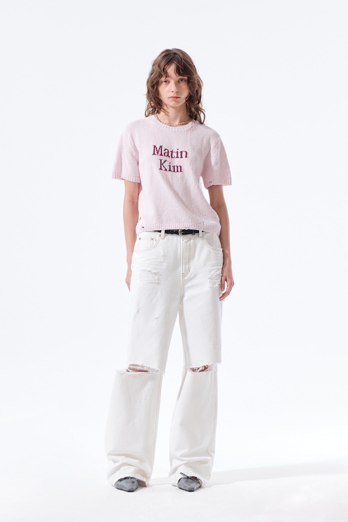 Matin Kim - [Pre-Order – Ships June 17] Half Sleeve Logo Pullover (Pink) product image 9 | TRAB K-Fashion Australia