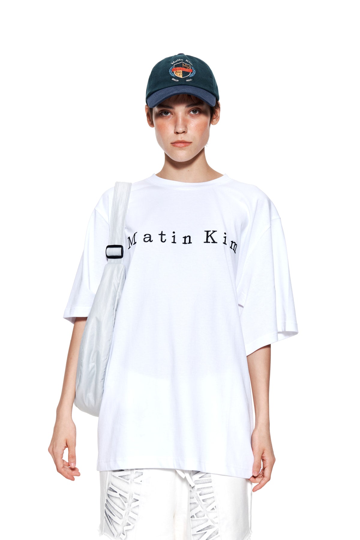 Matin Kim - Matin Embroidery Logo Top (White) product image 5 | TRAB K-Fashion Australia