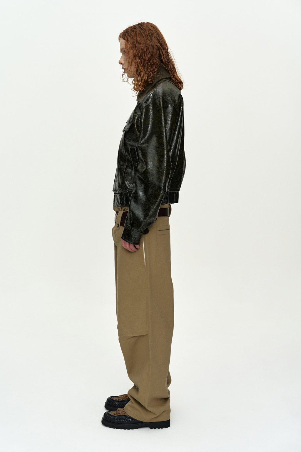 Andersson Bell - Double Waistband Wide-Leg Trousers (Beige) product image 9 | TRAB K-Fashion Australia